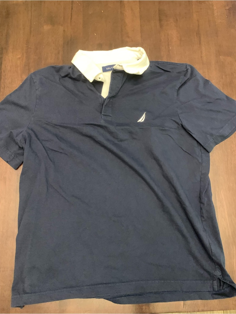 Nautica Navy Polo with White Collar